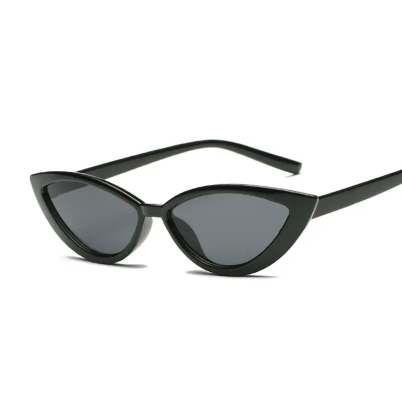 New Vintage Black Cat Eye Sunglasses Woman Fashion Brand Designer Mirror Small Frame Cateye Sun Glasses For Female Shades UV400