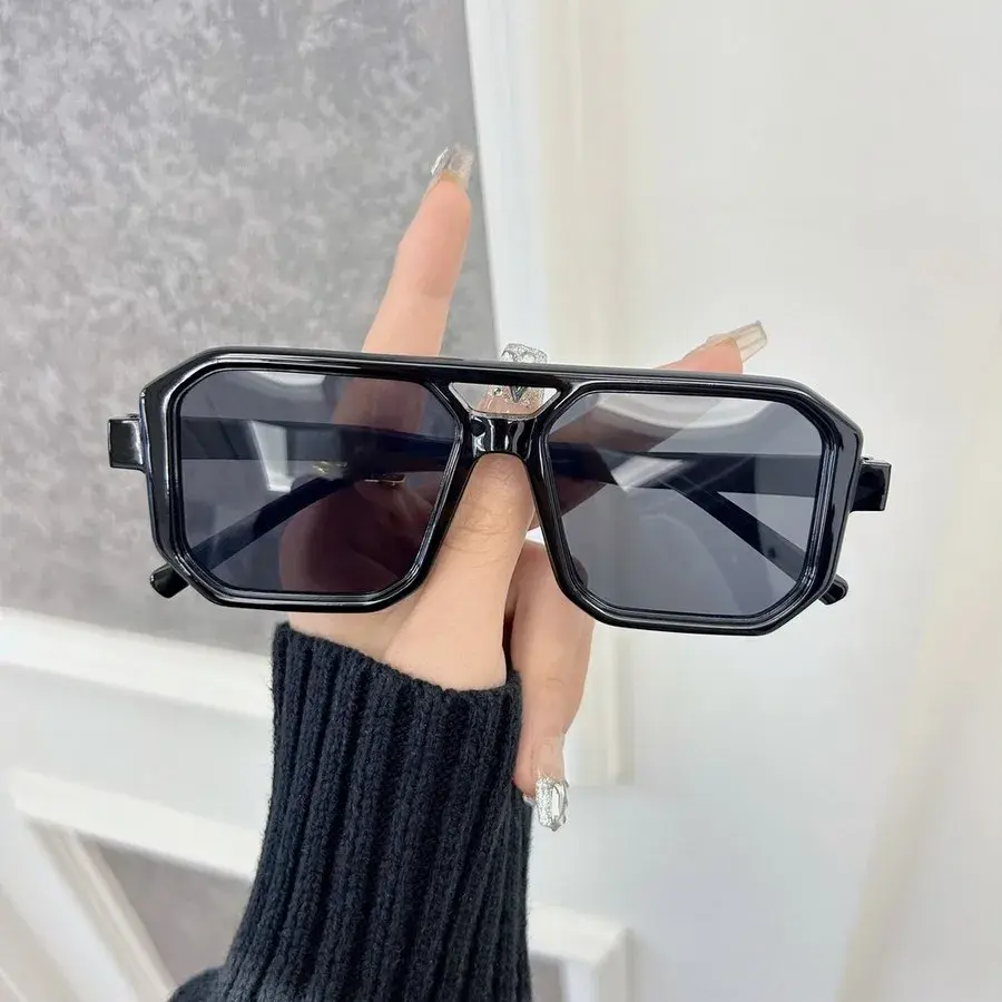 Designer Brand Square Sunglasses Women Men Casual Rectangle Frame Sun Glasses Female Mirror Colors Luxurious Fashion
