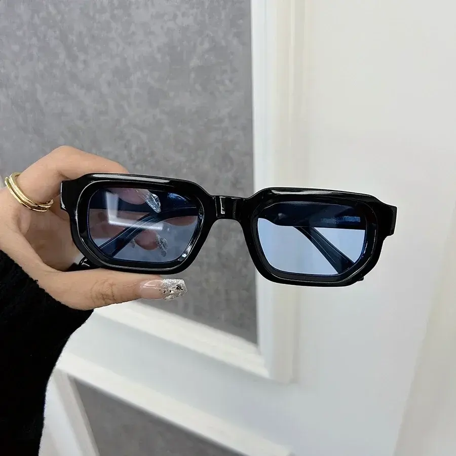 Luxurious Rectangle Sunglasses Women Men Fashion Brand Designer Casual Sun Glasses Female Male Plastic Outdoor Eyewear