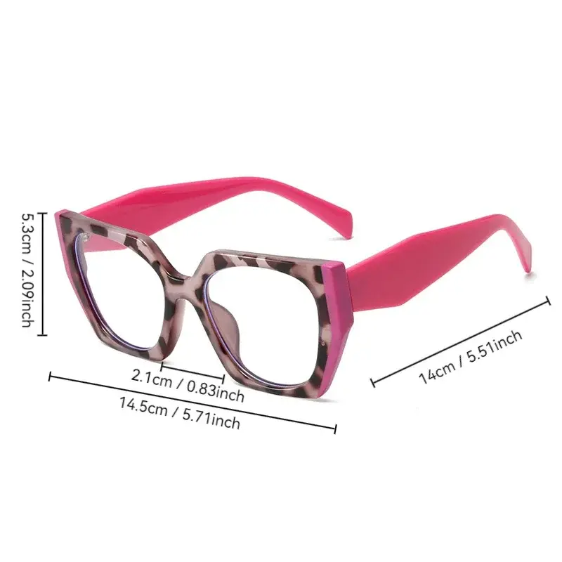 Luxurious Square Eyeglasses Frame Clear Lens Brand Glasses Transparent for Men and Women Lovely Style Daily Life Street