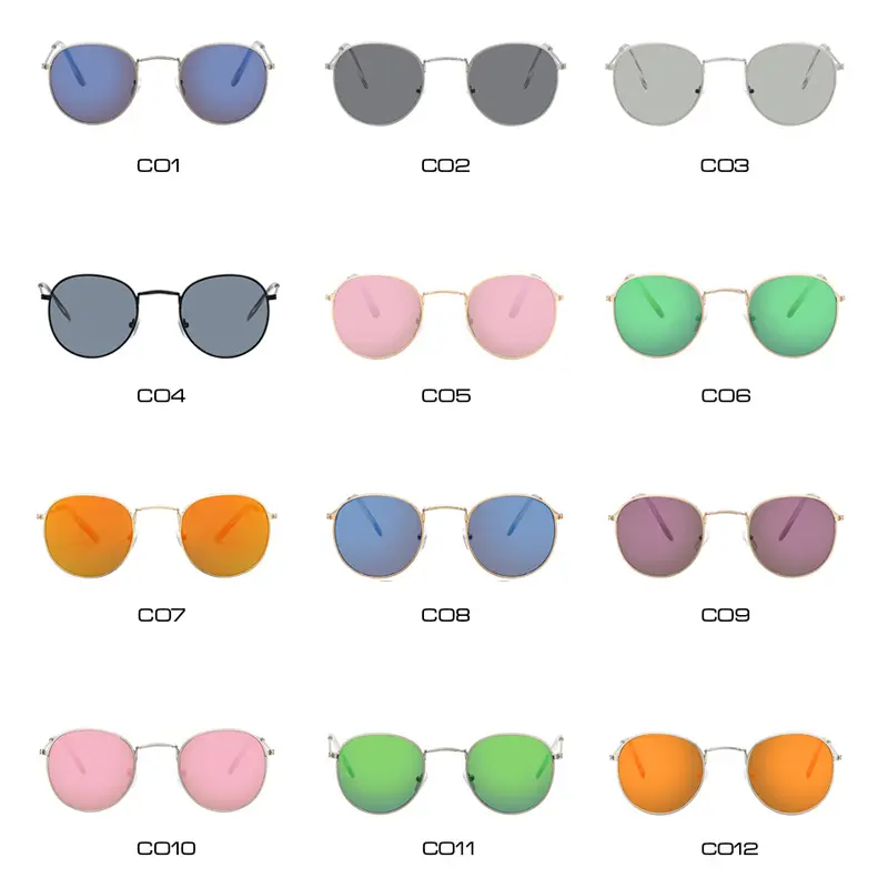 Small Retro Round Sunglasses Woman Brand Designer Vintage Sun Glasses for female Eyewear Luxury Mirror Ray Glasses Oculos De Sol