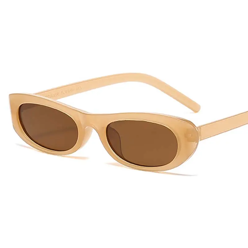 Small Frame Oval Sunglasses Women Brand Designer Vintage Mirror Sun Glasses Female Personality Fashion Shades Oculos De Sol