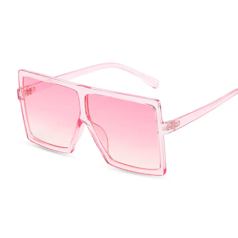 Oversized Shades Sunglasses Woman Pink Fashion Square Glasses Big Frame Sun Glasses Female Vintage Retro Unisex Oculos Feminino