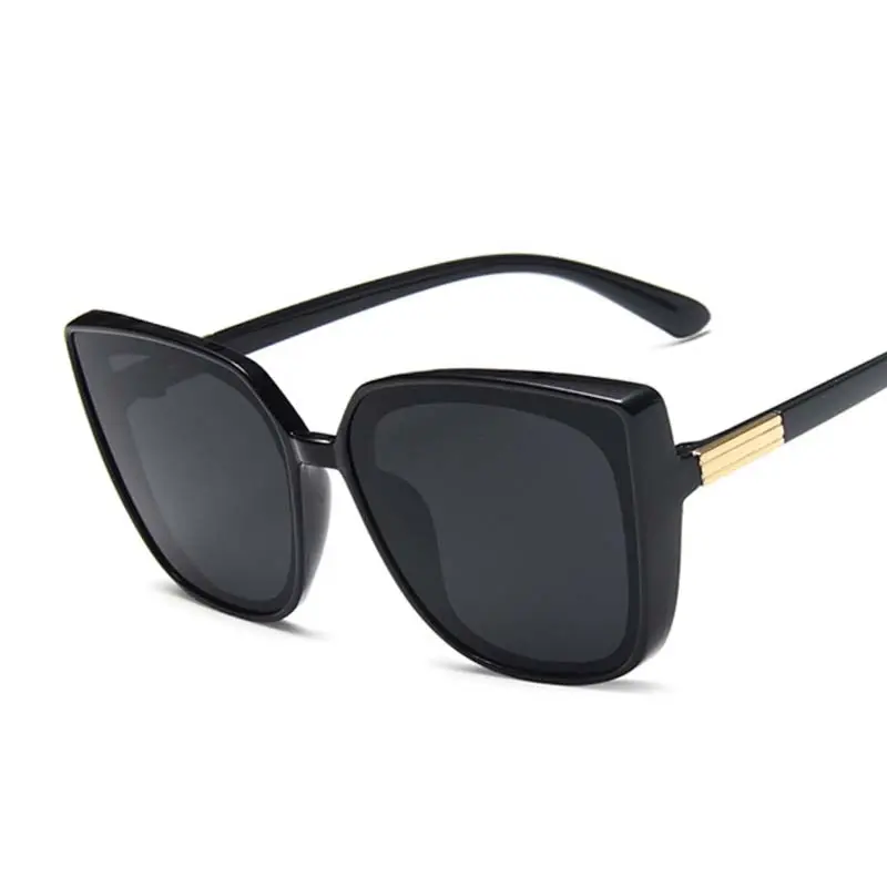 Fashion Cat Eye Sunglasses Woman Retro Brand Designer Sun Glasses Female Big Frame Vintage Black Mirror Oculos De Sol Feminino