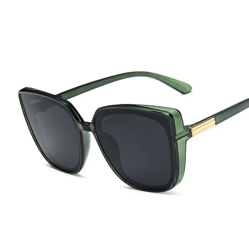 Fashion Cat Eye Sunglasses Woman Retro Brand Designer Sun Glasses Female Big Frame Vintage Black Mirror Oculos De Sol Feminino