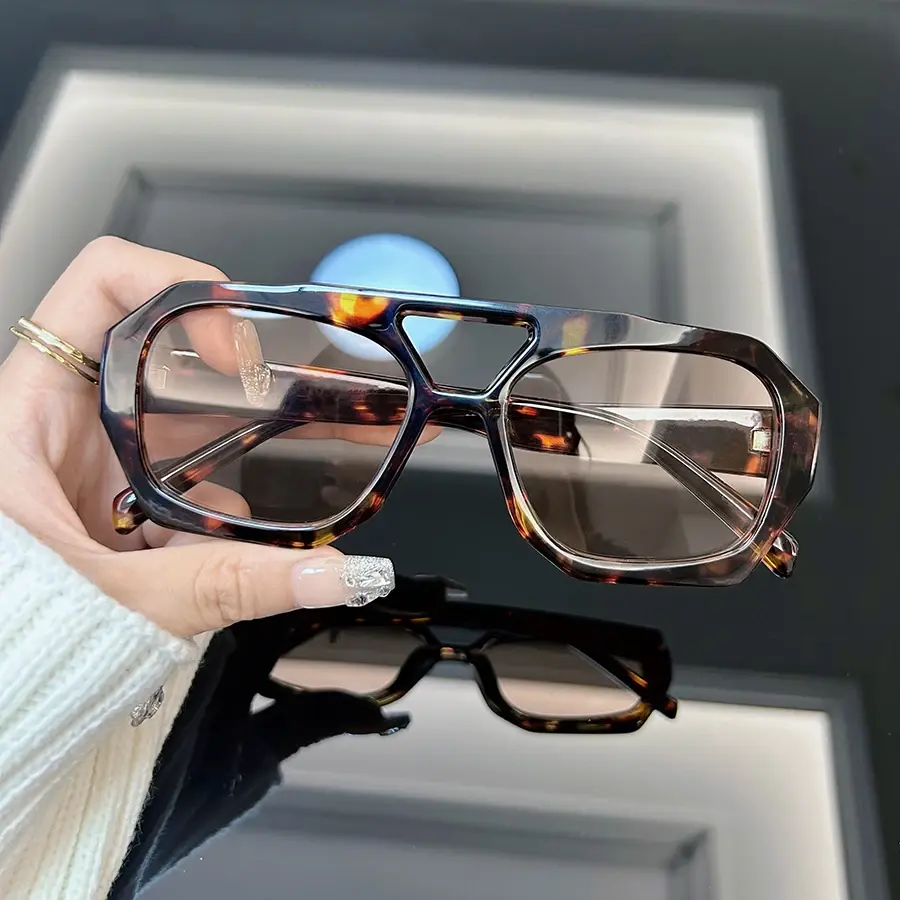 Fashion Square Sunglasses Women Brand Designer Retro Sun Glasses Female Vintage Leopard Frame Mirror Outdoor Oculos De Sol