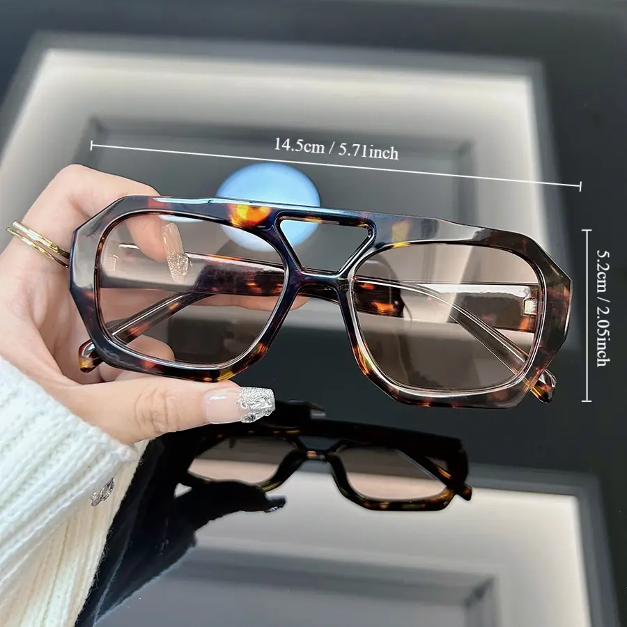 Fashion Square Sunglasses Women Brand Designer Retro Sun Glasses Female Vintage Leopard Frame Mirror Outdoor Oculos De Sol