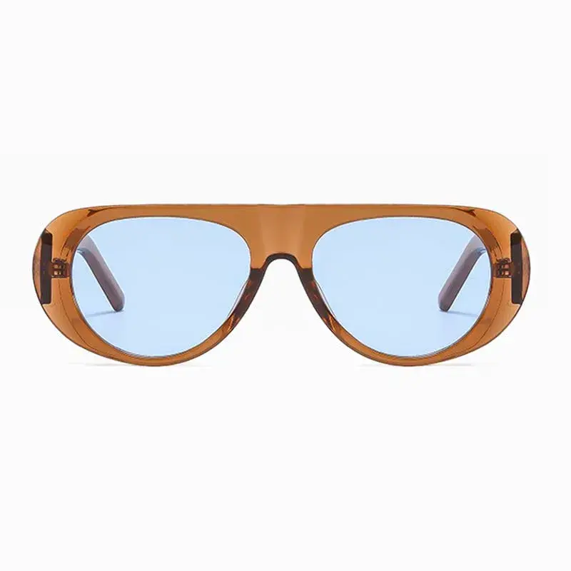New Oval Sunglasses Women Men Luxurious Brand Designer Casual Sun Glasses Female Male Plastic Big Frame Outdoor Eyewear