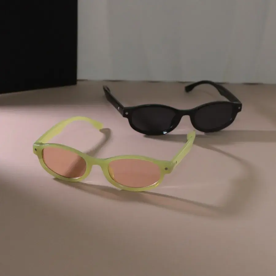 Casual Small Frame Oval Sunglasses Women Men Sun Glasses Female Mirror Colors Designer Brand Fashion Luxurious Eyewear