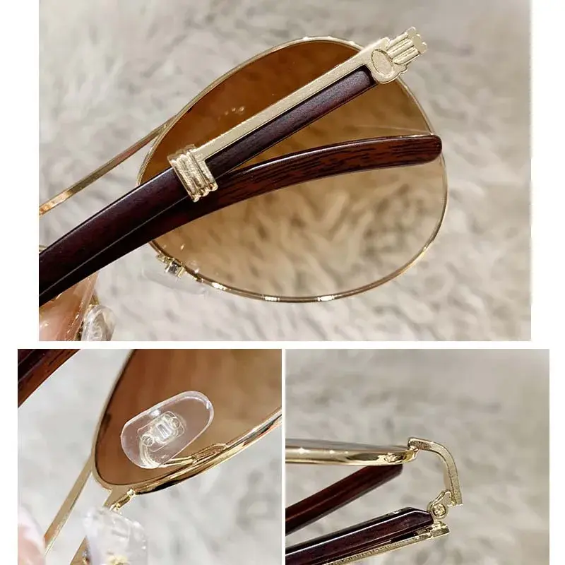 Mirror Square Round Sunglasses Women Men Luxury Casual Sun Glasses Metal Black Colors Designer Brand Outdoor Fashion