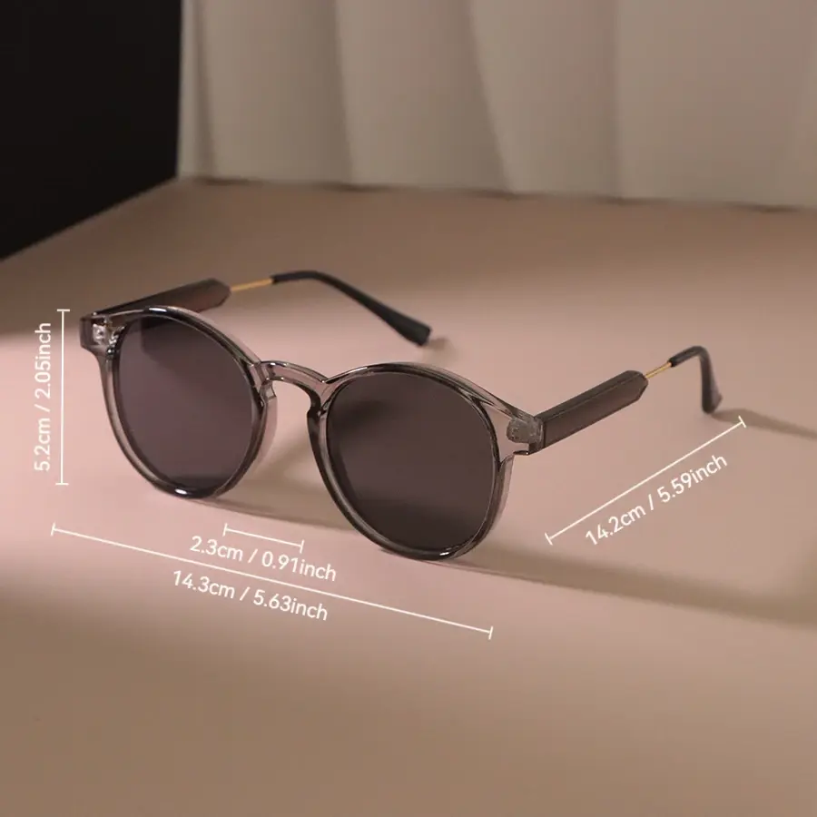 Vintage Round Sunglasses Women Men Fashion Retro Sun Glasses Female Male Designer Shades Mirror Outdoor Punk Oculos De Sol