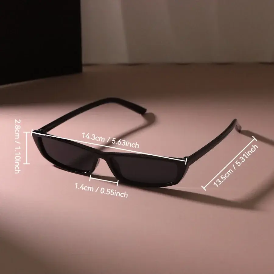 Luxurious Small Frame Sun Glasses Women Men Rectangle Sunglasses Female Casual Black Colors Mirror Designer Brand Fashion