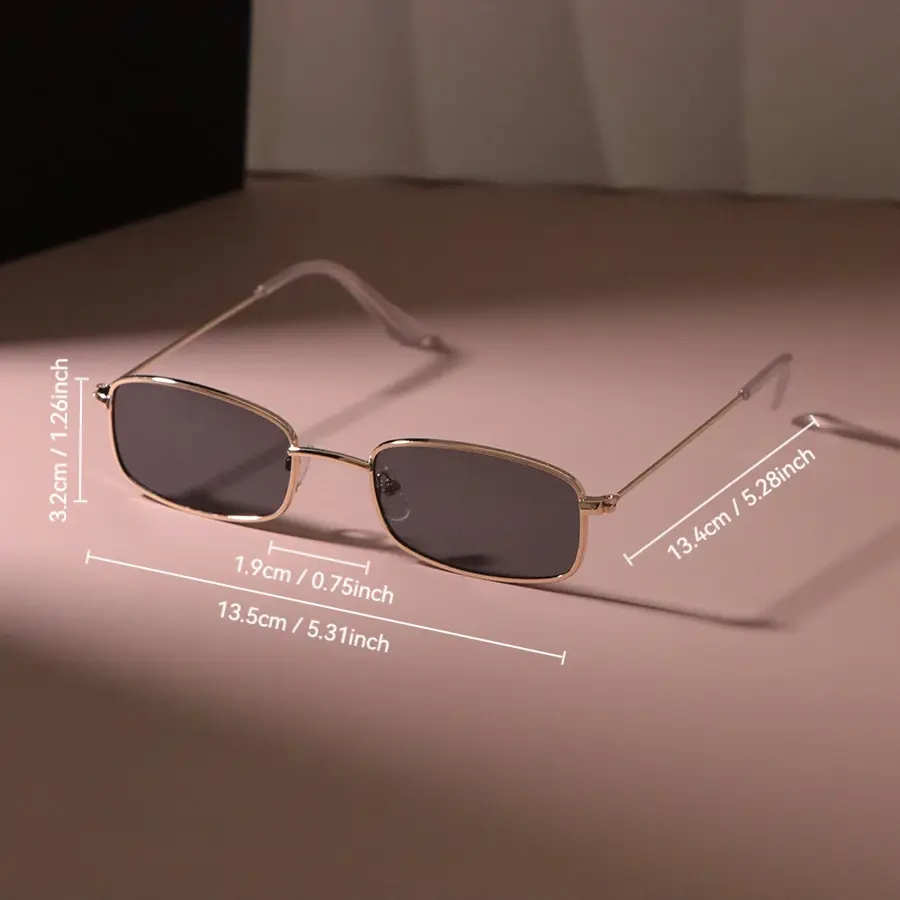 Classic Rectangle Sunglasses Women Men Fashion Sun Glasses Female Male Designer Mirror Outdoors Travel Shades Oculos De Sol