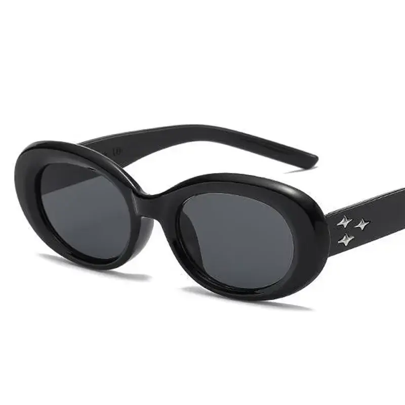 Outdoor Small Frame Oval Sunglasses Women Men Luxurious Lovely Sun Glasses Mirror Black Colors Designer Brand Fashion