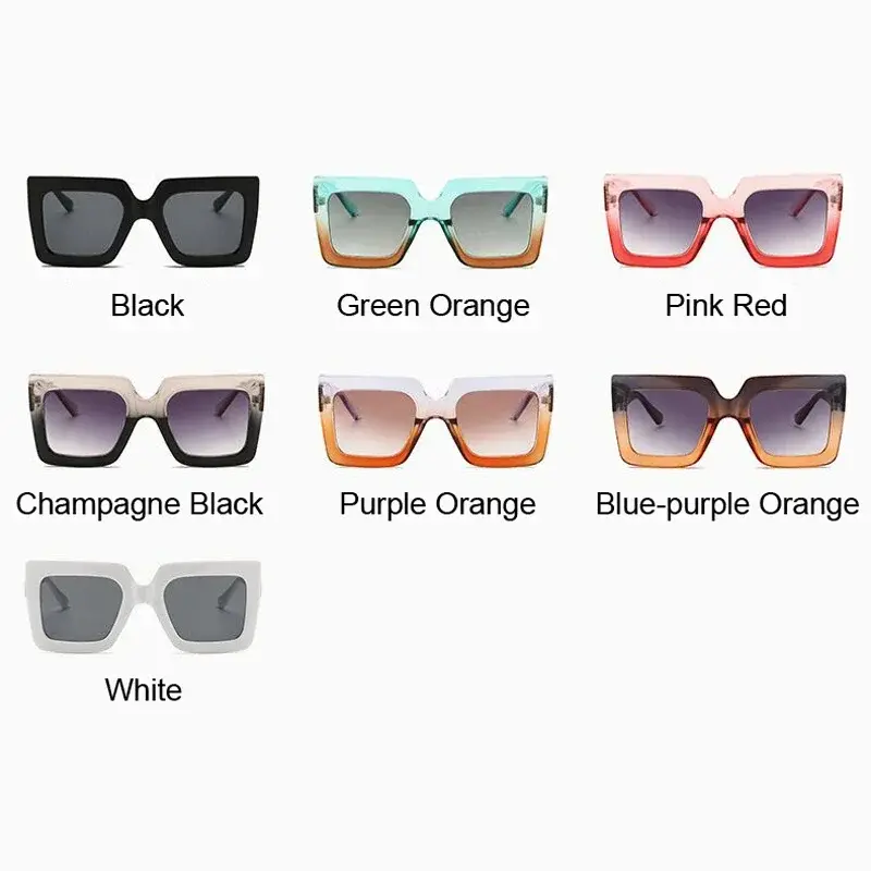 Square Oversized Sunglasses Woman Fashion Sun Glasses Female Lady Brand Designer Vintage Shades Gafas Oculos De Sol