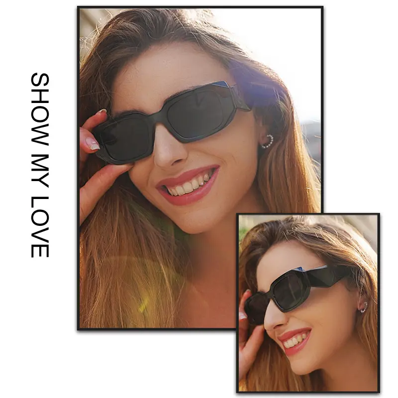 Fashion Designer Square Sunglasses Woman Irregular Frame Vintage Sun Glasses Female Retro Brand Black Oculos De Sol Feminino