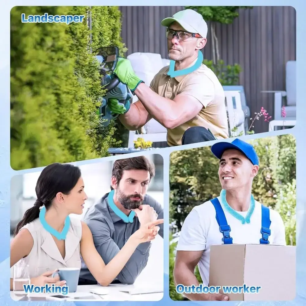 Wearable Neck Cooling Tube Reusable Body Cooling Ice Ring Neck Cooler Soft for Summer Cooling Neck Wrap for Heat Outdoor Sports