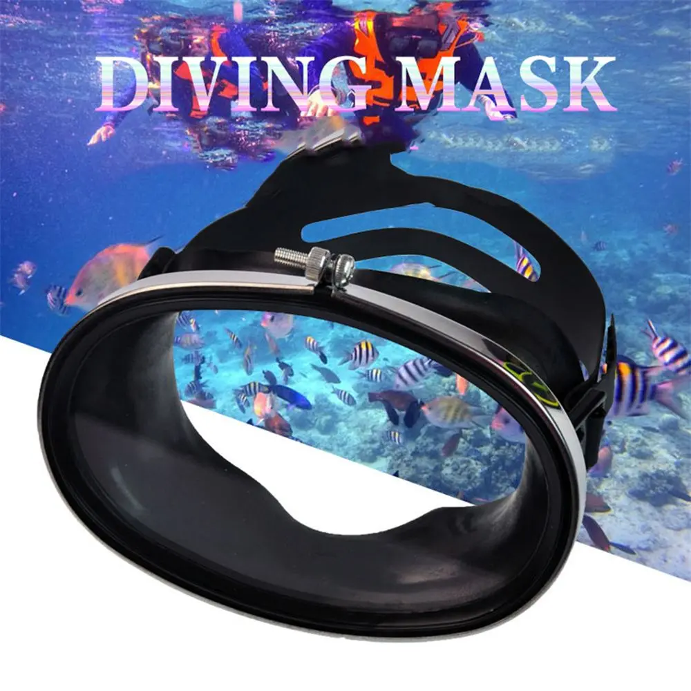 Diving Masks Oval Diving Mask Spearfishing Mask Classic Panoramic Wide View Scuba Goggles Tempered Glass Lens for Adults