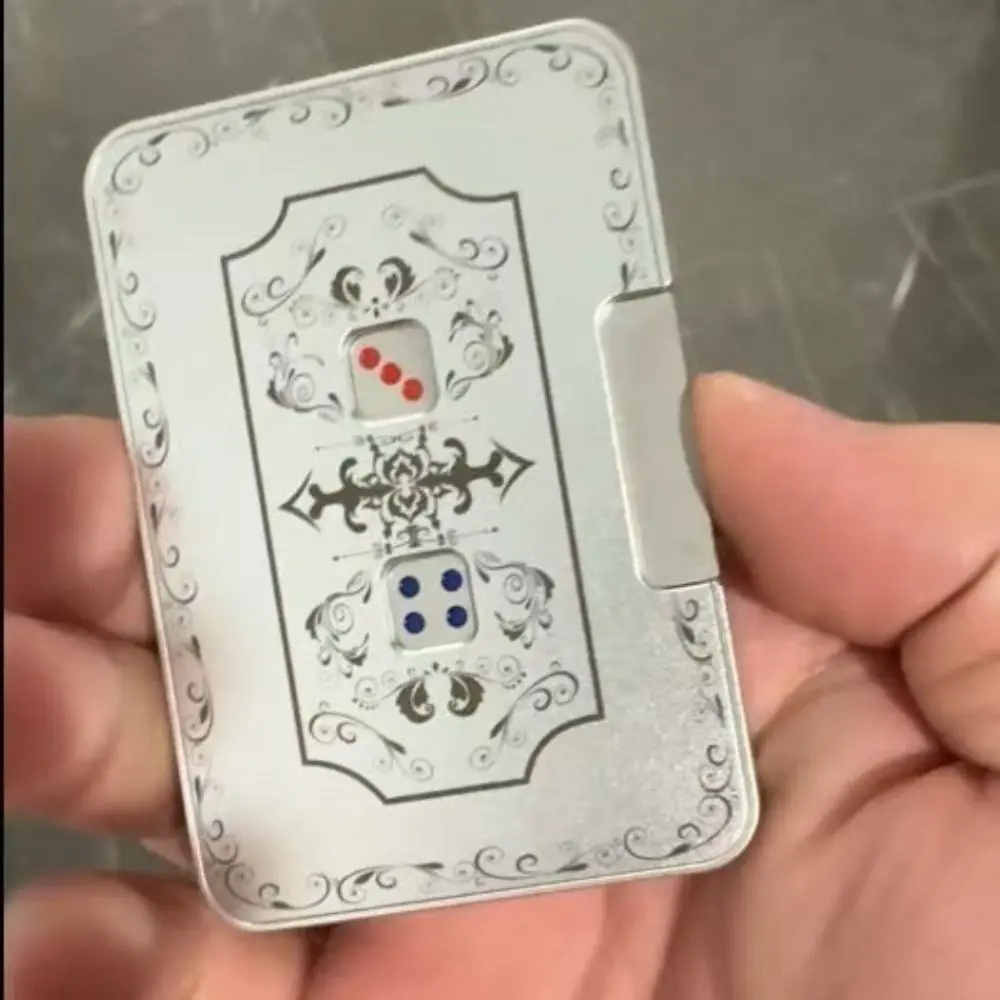 Mechanical Dice Stress Relief Press Dice Game Mechanical Dice Fidget Toy Portable Auto Dice Playing Cards Game Dice Spinner