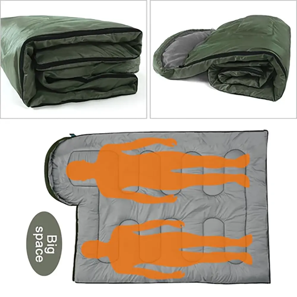 Camping Sleeping Bag Lightweight 4 Season Warm Envelope Backpacking Outdoor Mummy Cotton Winter Sleeping Bag Camp Sleeping Gears