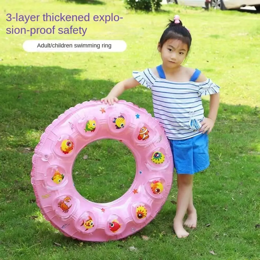 Thickened PVC Double Layer Airbag Swimming Ring Crystal Ring Baby Inflatable Armpit Ring Child Life Preserver Swimming Rings