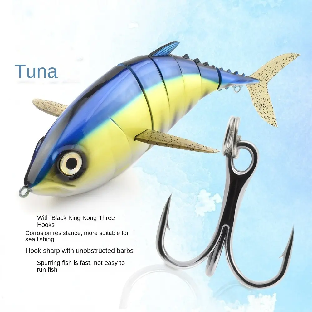410mm Ultra Large Realistic Hard Sea Fishing Lure Bait Fishing Trolling Fishing Lure Bite Resistant 8-section Tuna Swinning Bait