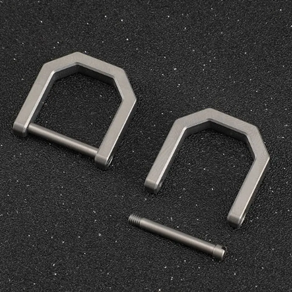 Portable Titanium Alloy Horseshoe Buckles Carabiner D Bow Staples Shackle Key Ring Keychain Hook Buckles Bracelet Buckles Tool