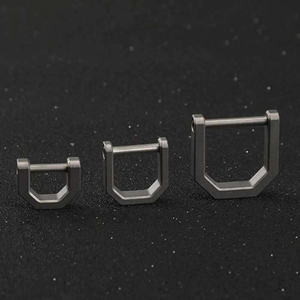 Portable Titanium Alloy Horseshoe Buckles Carabiner D Bow Staples Shackle Key Ring Keychain Hook Buckles Bracelet Buckles Tool