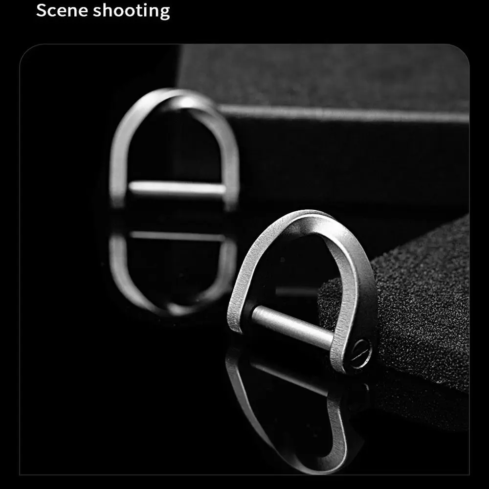 Portable Titanium Alloy Horseshoe Buckles Carabiner D Bow Staples Shackle Key Ring Keychain Hook Buckles Bracelet Buckles Tool