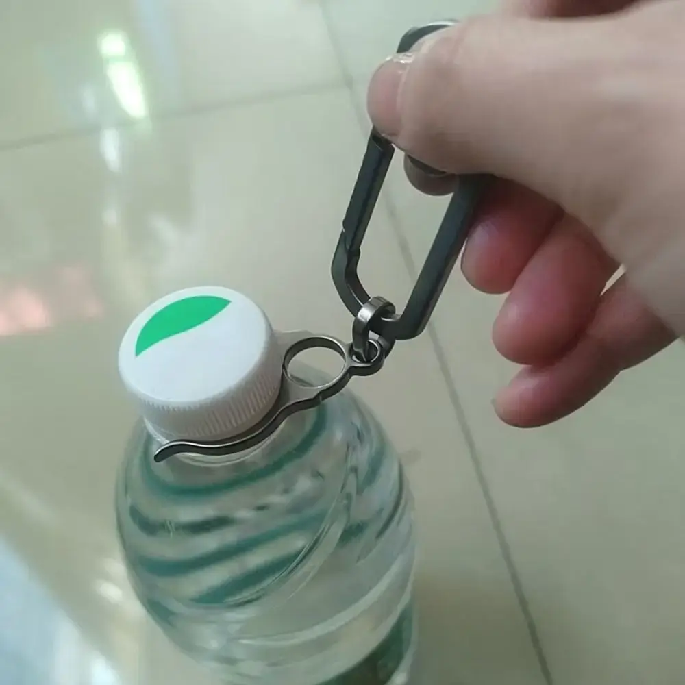 New Light Convenient Titanium Alloy Buckle Durable Grey Outdoor Kettle Hanger Sports Bottle Hook Outdoor Tools