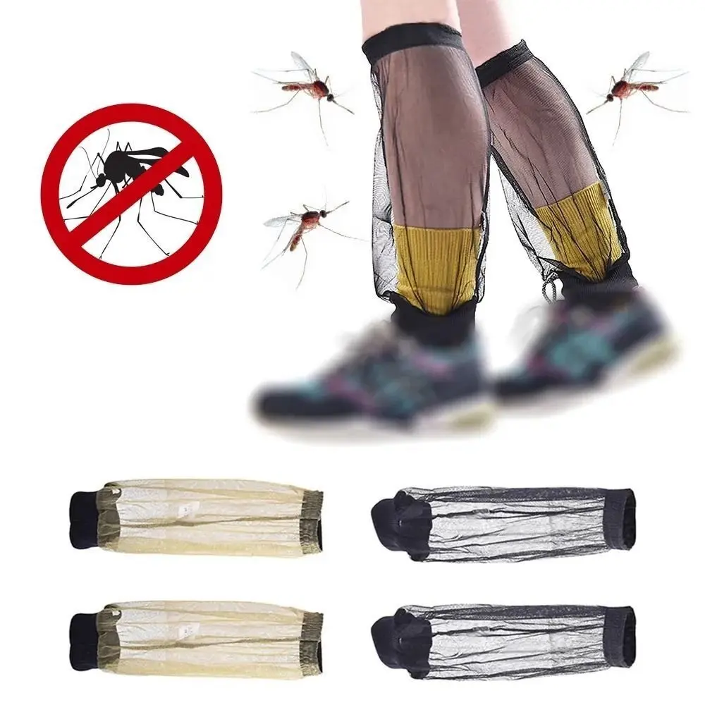 1 Pair Summer Mesh Anti-mosquito Foot Cover Lightweight Breathable Mosquito Foot Protection Portable Jungle Mosquito Sock