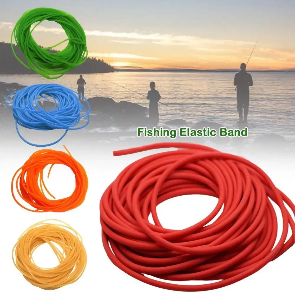 2/2.2mm Solid Rubber Fishing Line Elastic Band Strapping Fishing Line 10m Elastic Tennis Slingshot Rope Tied Line Fishing Rope