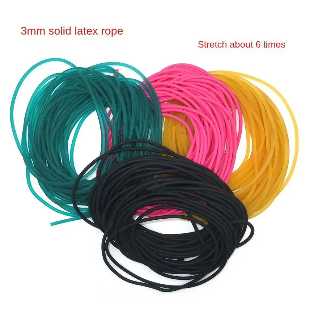 2/2.2mm Solid Rubber Fishing Line Elastic Band Strapping Fishing Line 10m Elastic Tennis Slingshot Rope Tied Line Fishing Rope