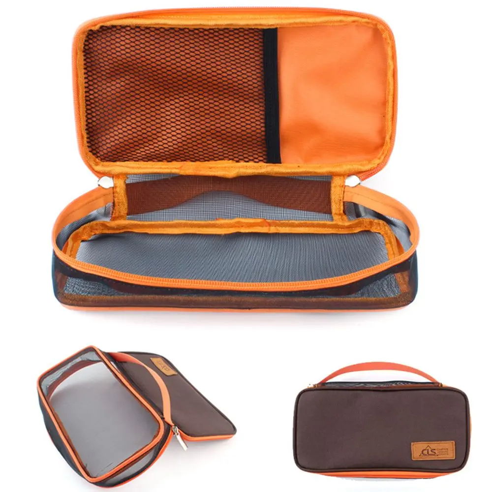 Camping Eating Utensils Storage Bag Outdoor Portable Cutlery Pouch Organizer Tableware Pouch Large-capacity Multi-function Bag