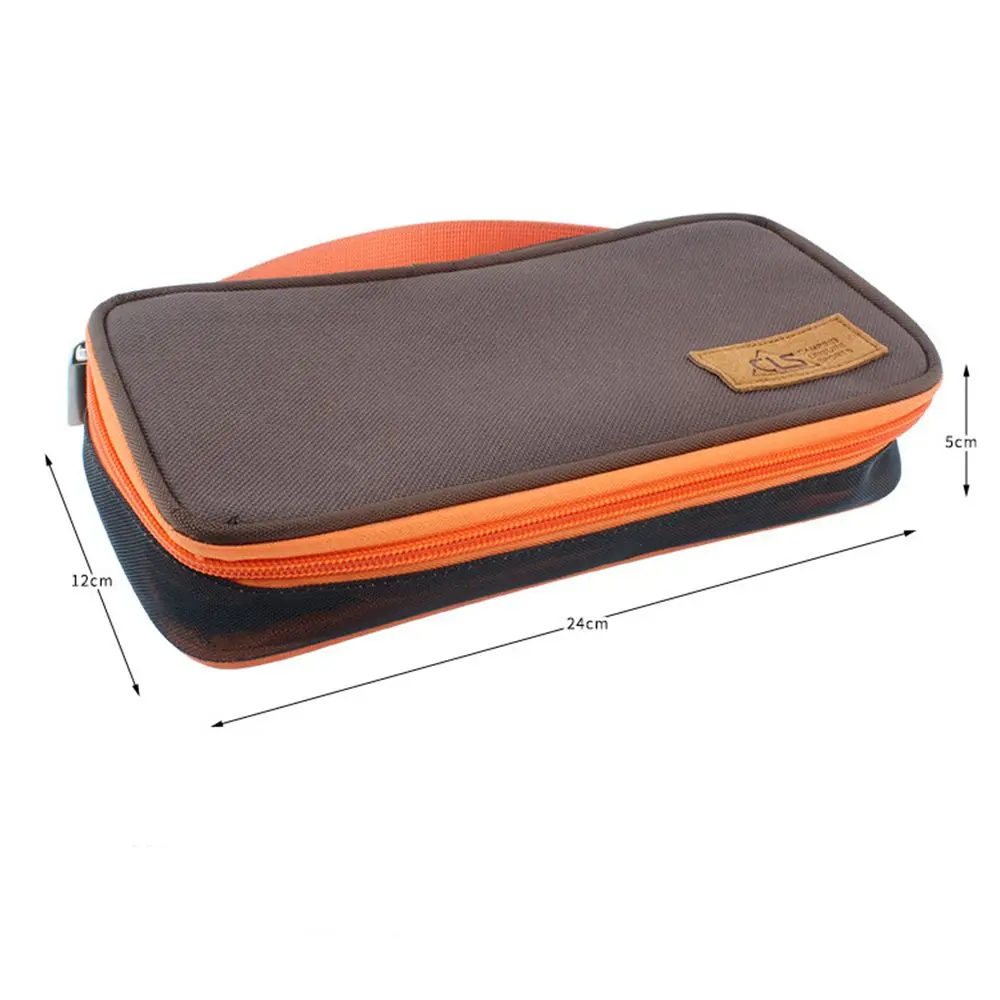Camping Eating Utensils Storage Bag Outdoor Portable Cutlery Pouch Organizer Tableware Pouch Large-capacity Multi-function Bag