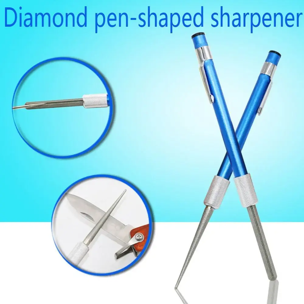 2024 Sharpener Fishing Hook Sharpener Mini New Arrivals Pen Sharpener Convenient Diamond Pen shaped Outdoor Tool