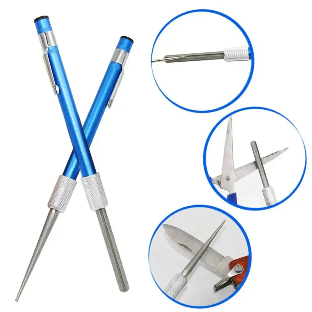 2024 Sharpener Fishing Hook Sharpener Mini New Arrivals Pen Sharpener Convenient Diamond Pen shaped Outdoor Tool