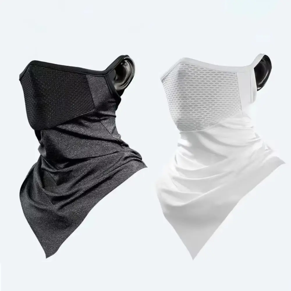Unisex UV Protection Ice Silk Head Cover Dustproof Breathable Hanging Ear Cycling Scarf Windproof Sunscreen Sport Riding Mask