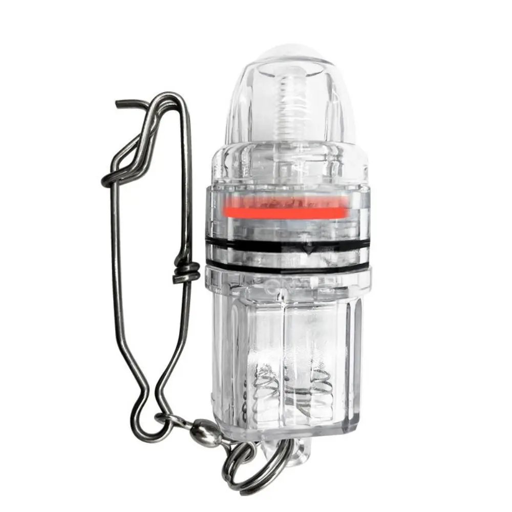 Plastic LED Fish Attracting Indicator LED Flashing Waterproof Night Fishing Lamp With Hanging Buckle Light Bait Fishing Tools