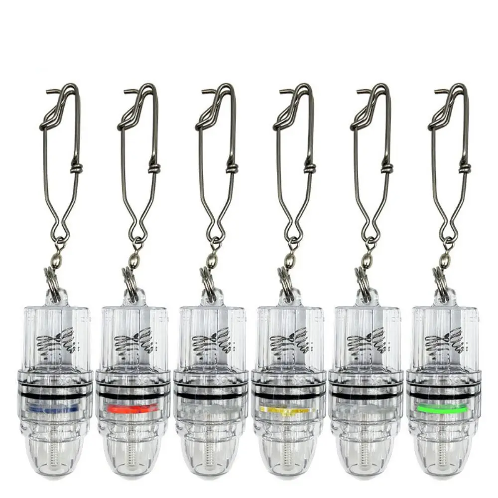 Plastic LED Fish Attracting Indicator LED Flashing Waterproof Night Fishing Lamp With Hanging Buckle Light Bait Fishing Tools