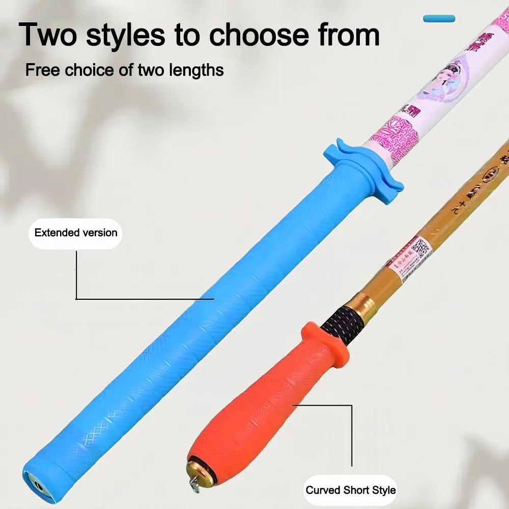 Silicone Fishing Rod Handle Wrap Replaceable Universal Non Slip Grips Cover Heat Shrink Tube Hand Pole Grips Fishing Accessorie