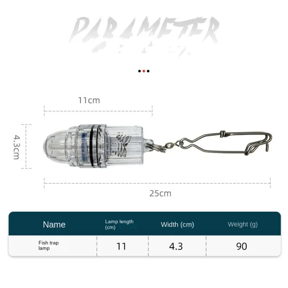 Plastic LED Fish Attracting Indicator LED Flashing Waterproof Night Fishing Lamp With Hanging Buckle Light Bait Fishing Tools