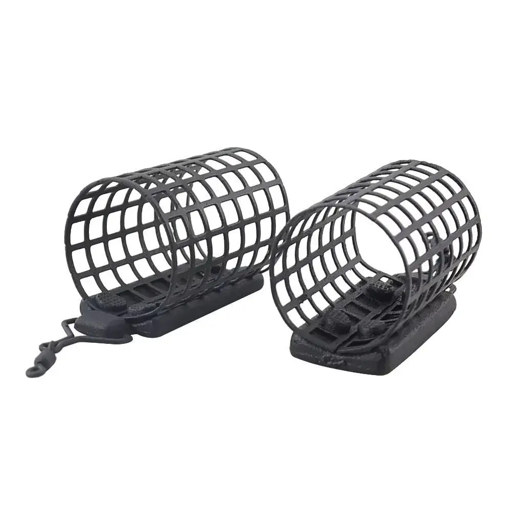 5PCS 10g-50g Fishing Feeder Stainless Steel Fishing Trap Bait Cage Round Square Feeder Basket Cage Fishings Lure Fishing Tackle