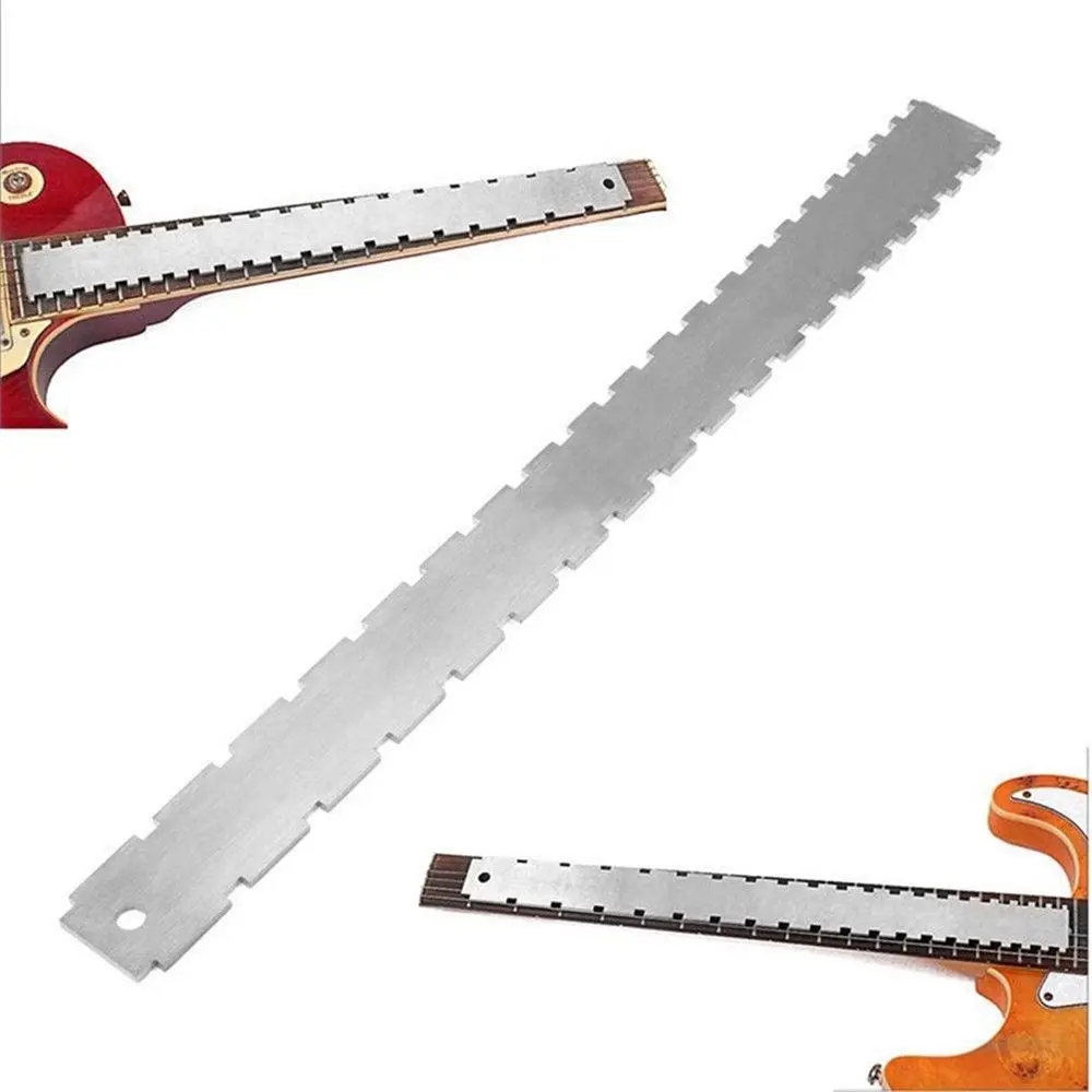Guitar Neck Notched Straight Edge Luthiers Tool with String Action Ruler Gauge For Gibson For Fender Electric Guitar Accessories