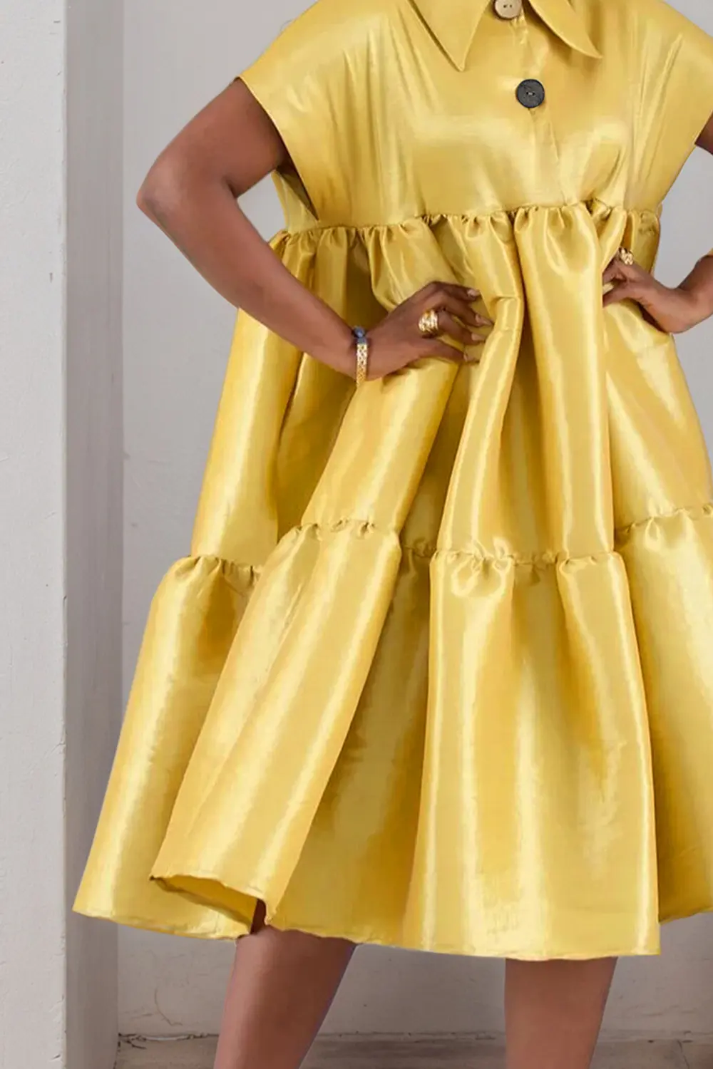 Plus Size Dress for Women Satin Turn Down Collar Casual Elegant Streetwear A-line Dresses Summer Short Sleeve Midi Dresses 2025