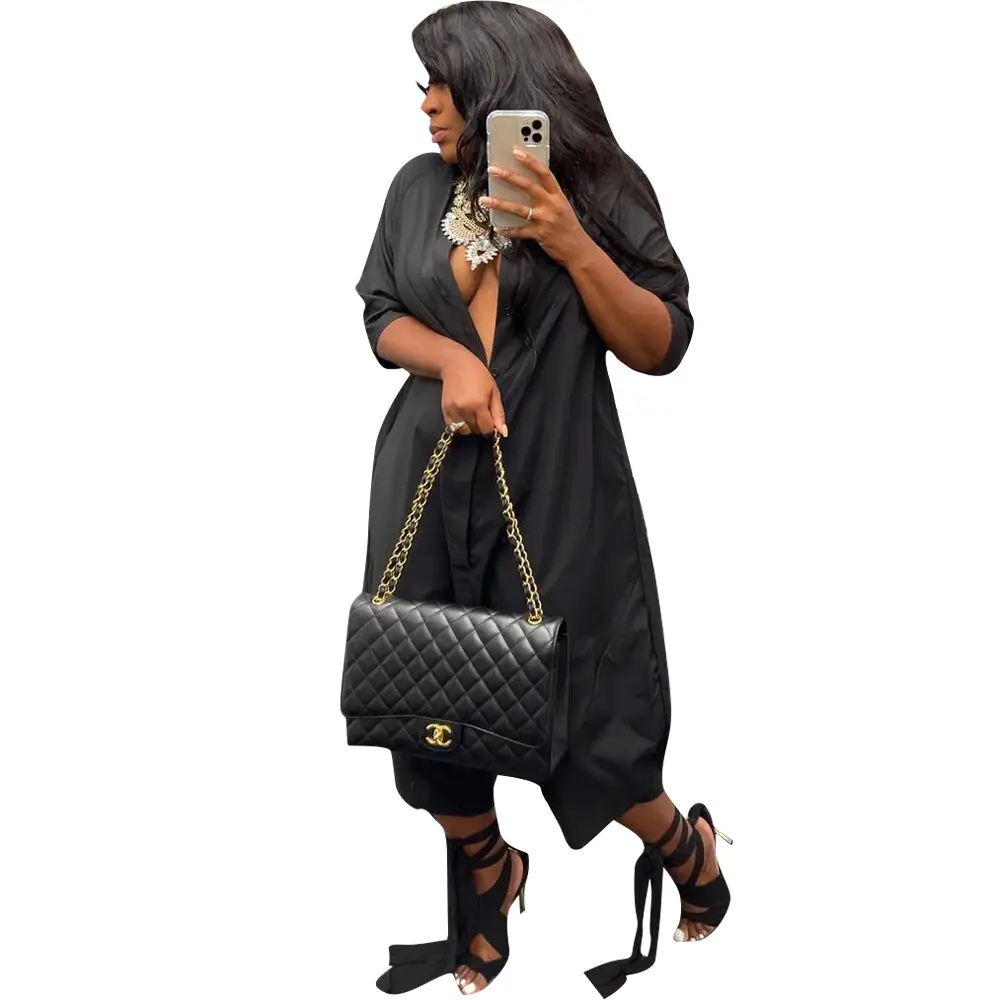 Women Cargo Vacation 3/4 Sleeve Pocket Casual Jumpsuits Open Stitched High Street Black Sexy Casual Rompers Playsuit Jump Suit