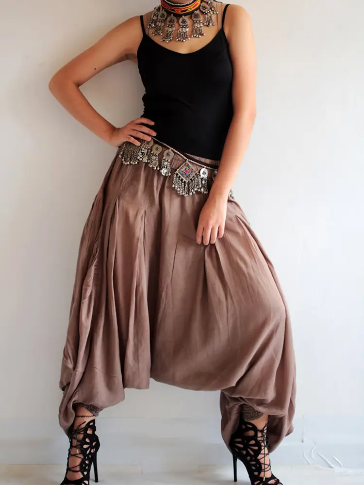Women‘s Plus Size Harme Pant Harajuku Boho Loose Jogger Trousers Chic Ethnic Retro Unique Fashion Casual Pants for Womenn