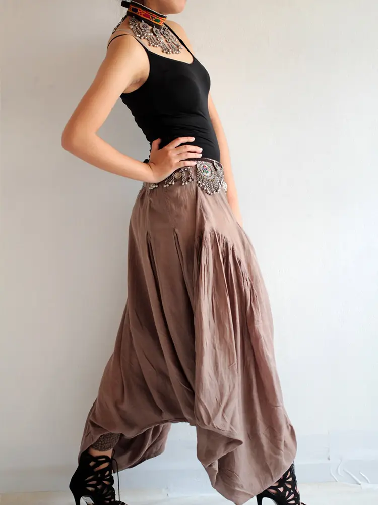 Women‘s Plus Size Harme Pant Harajuku Boho Loose Jogger Trousers Chic Ethnic Retro Unique Fashion Casual Pants for Womenn