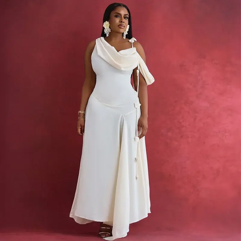 Women Off the Shoulder 3D Floral Dress Elegant Party Club Wedding Guest Cocktail Draw Sleeve Aysmmetric Hem Sweet Dresses 2025