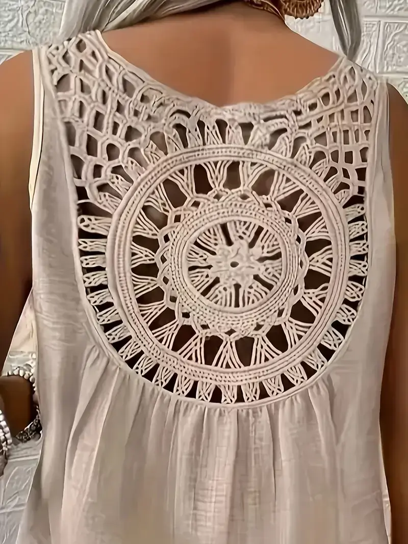 Plus Size Matching Set for Women Tank Sleeveless Hollow Out Tops and High Waist  Shorts Two Piece Set Summer Casual Outfit
